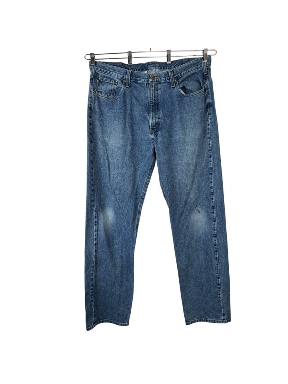 Carhartt Jeans Traditional Fit Men's 40x36 Blue Denim Casual Workwear Med Wash
